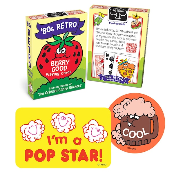 Trend 80s Retro Collection Playing Cards & Vinyl Stickers Set T90673 - main