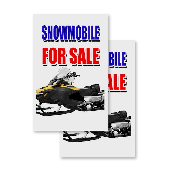 Signmission Snowmobile For Sale, Vinyl Decals Only 24 Inch x 36 Inch, Vinyl Decal, 2PK DSB-2436-2PACK-Snowmobile For Sale - main