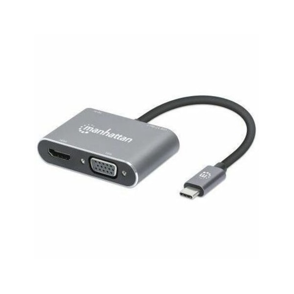 Manhattan - Strategic USB-C TO HDMI/VGA 4-IN-1 DOCKING CONVERTER WITH POWER DELIVERY 130691 - main