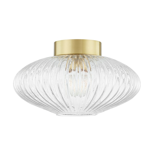 Mitzi Reba 1 Light Flush Mount 10 In. Aged Brass H537501-AGB - main