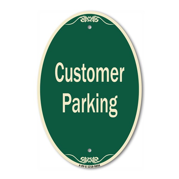 Signmission Customer Parking 2, 12 Inch X 18 Inch Designer, Heavy Gauge Aluminum A-OV-G-1218-9856 - main