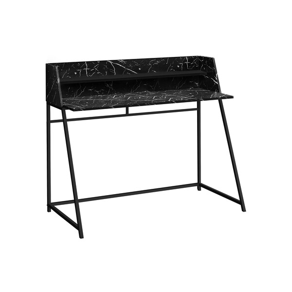 Homeroots 47" Black and White Wood and Metal Sled Computer Desk 489986 - main