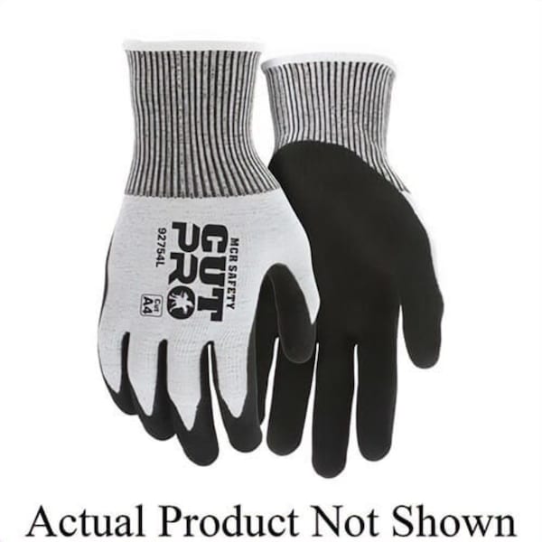 Mcr Safety Cut Work Gloves, X-Large, Sandy Nitrile Foam Coating, Knit Wrist Cuff, Resists: Abrasion 92754XL - main