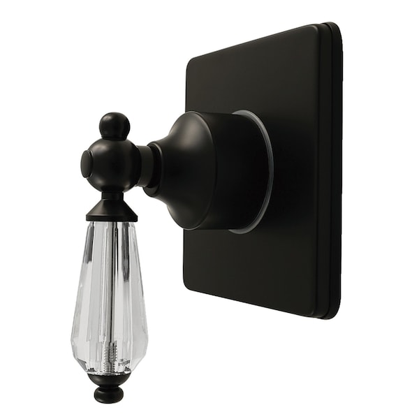 Kingston Brass Single-Handle Six-Way Diverter Valve with Square Trim Kit, Matte Black KS4040WLL - main
