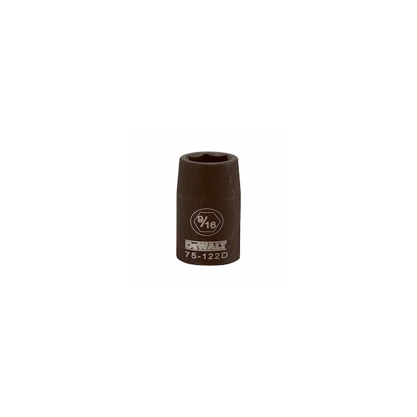 Stanley SAE Impact Socket, 6-Point, Black Oxide, 1/2-In. Drive, 9/16-In. DWMT75122OSP - main