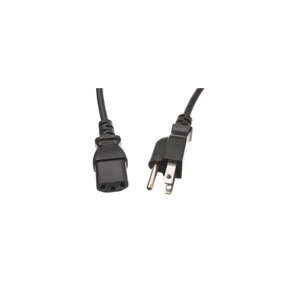 Cable Wholesale Computer / Monitor Power Cord, Black, NEMA 5-15P to C13, 13 Amp, 16 AWG, 25 foot 10W1-01225-16 - main