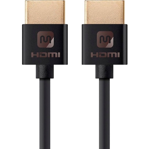 Monoprice Slim HDMI Cable, 3 ft.Black 13580 - main