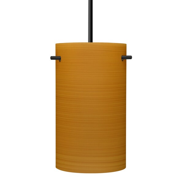 Besa Lighting Besa Tamburo 5 Pendant, Oak, Black Finish, 1x 11W LED 1JT-4005OK-LED-BK - main