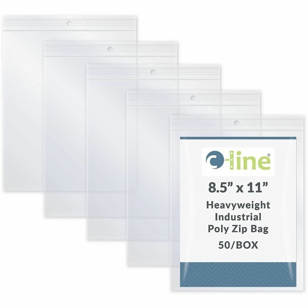 C-Line Products Job Ticket Holder, 11" L, 8.5" W, Clear 47911 - main