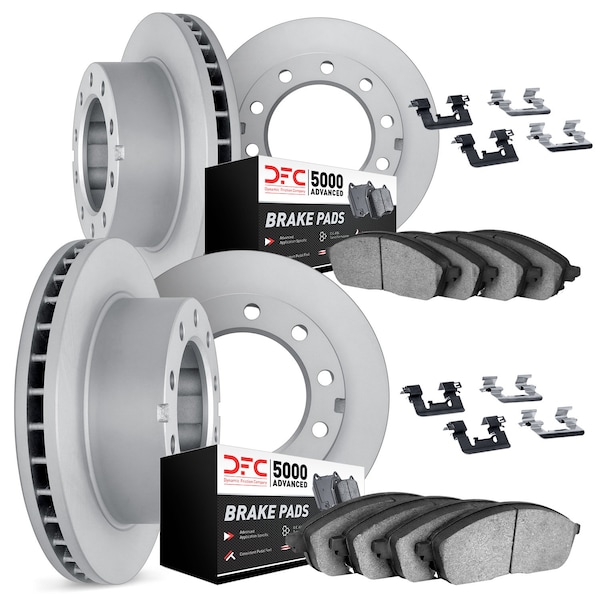 Dynamic Friction Co DFC Rotors with 5000 Advanced Brake Pads includes Hardware 6514-40971 - main