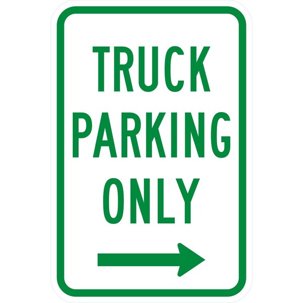 Lyle Truck Parking -->, 12x18, High Intensity Prismatic, White G-3961-HI_12x18 - main