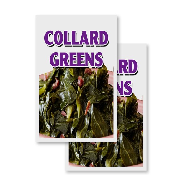 Signmission Collard Greens, Vinyl Decals Only 24 Inch x 36 Inch, Vinyl Decal, 2PK DSB-2436-2PACK-Collard Greens - main