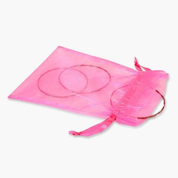 Nashville Wraps Neon Pink Organza Favor Bags, 5x7, 10PK B95267 - main