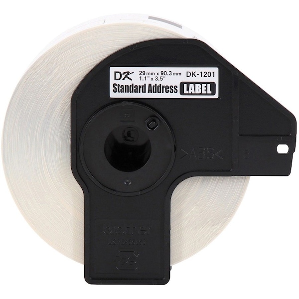 Brother Label Tape, 3-1/2"x1-1/7", 400, White DK-1201 - main