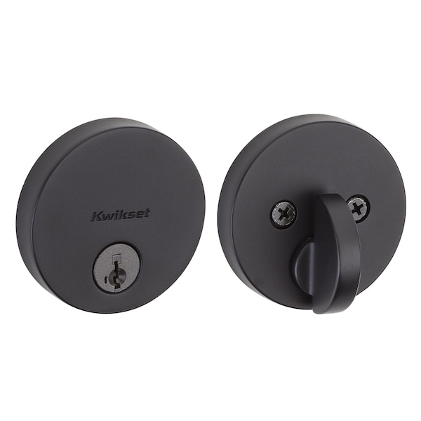 Kwikset Residential Deadbolts Single Cylinder Reversible Matte Black 258RDT-514S.STRKP - main