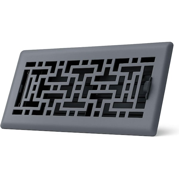 Sierra Grates 4 in. H X 12 in. W Powder Coat Steel, Granite Grey Floor Register ORI412-GRY - main