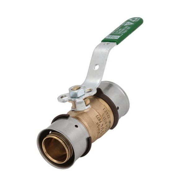 Viega PureFlow Press ball valve P1 1.25 P2 1.25 bronze 98201 - main