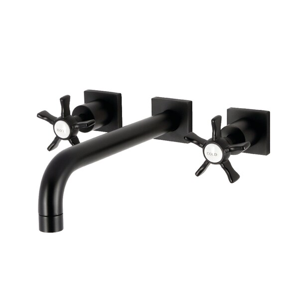 Kingston Brass Two-Handle Wall Mount Tub Faucet, Matte Black KS6020NX - main