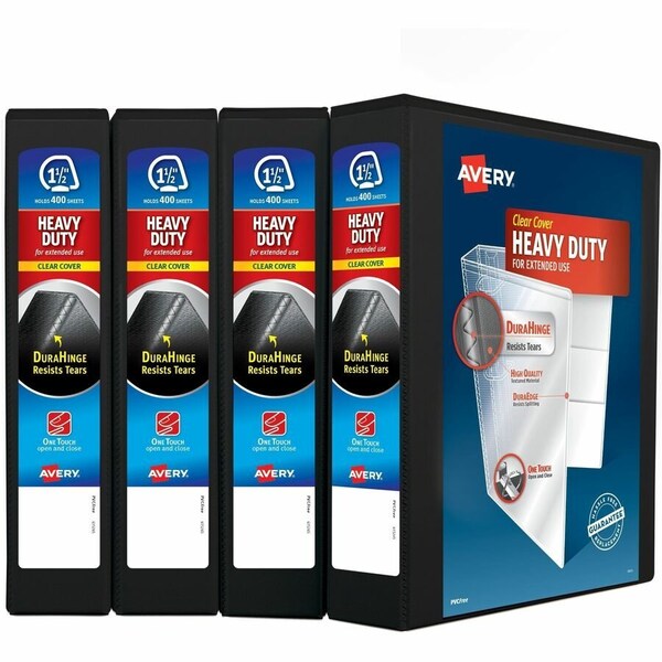 Avery Binder, Heavy-Duty View 3 Ring, 1.5 in, PK4 79870 - main