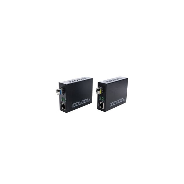 Cable Wholesale BIDI Fiber Media Converter, 1Gig, Singlemode, Simplex SFP Slot, 71F1-51SFP - main
