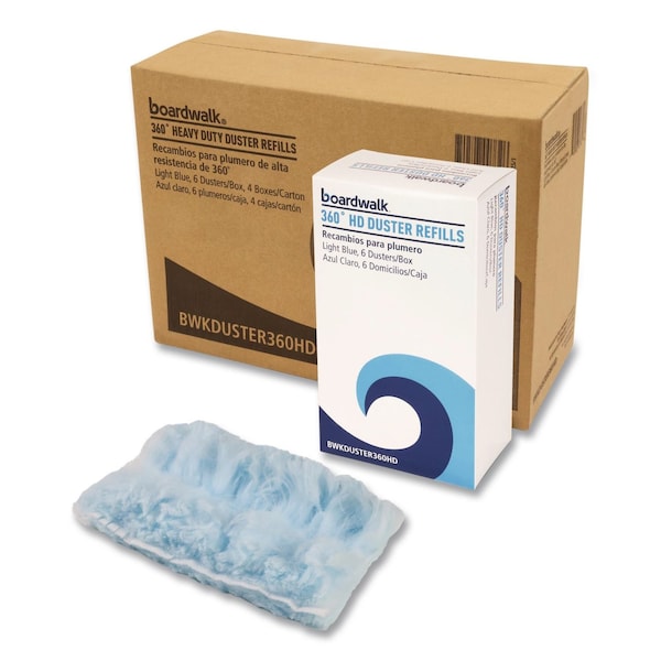 Boardwalk Duster Refills, Soft Fluffy Fibers, Light Blue, 24PK 96494-BWK - main