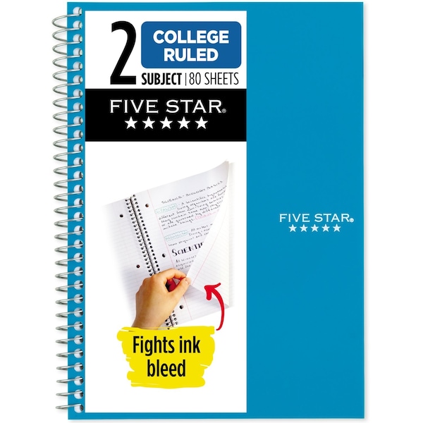 Five Star Spiral Notebook, 2 Subject, CR, 6in x 9 840029CG1-ECM - main
