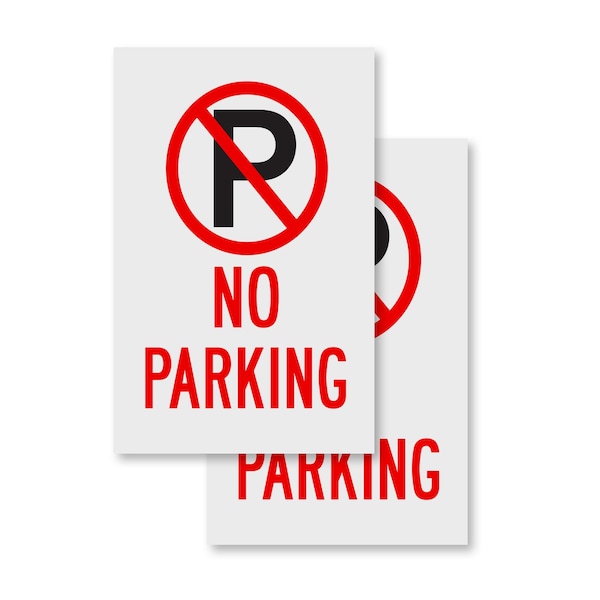 Signmission No Parking, Vinyl Decals Only 24 Inch x 36 Inch, Vinyl Decal, 2PK DSB-2436-2PACK-No Parking - main