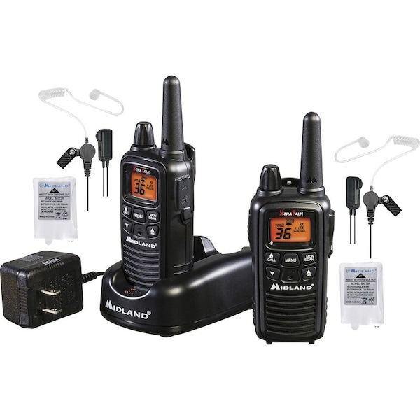 Midland Radio FRS Business Radio Bundle - 36 Radio Channels - 22 FRS - Silent Operation, Hands-free - Nickel LXT600BB - main