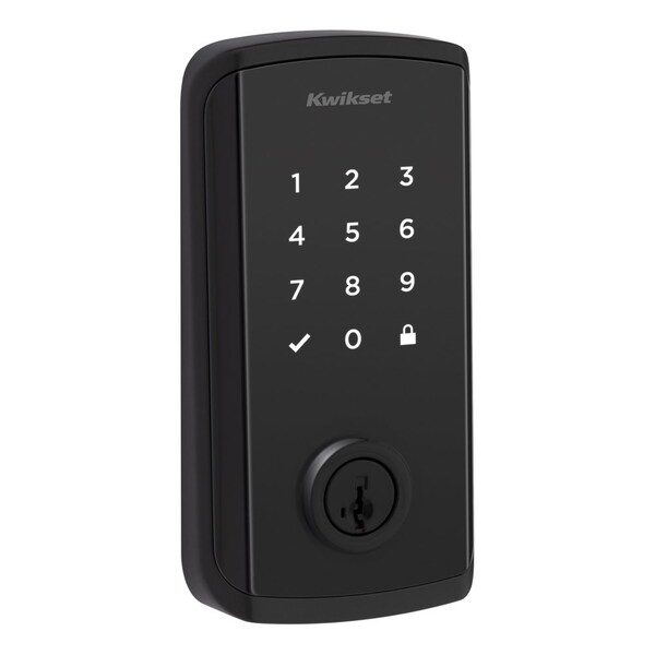 Kwikset Touchscreen Deadbolts Single Cylinder Matte Black 9801WIFITHRDTSCR-514S - main