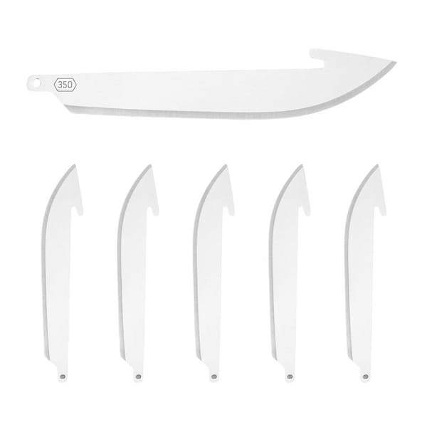 Outdoor Edge Razorsafe Series Drop-Point Replacement Blade, 3-1/2 in L, Stainless Steel RR-6 - main
