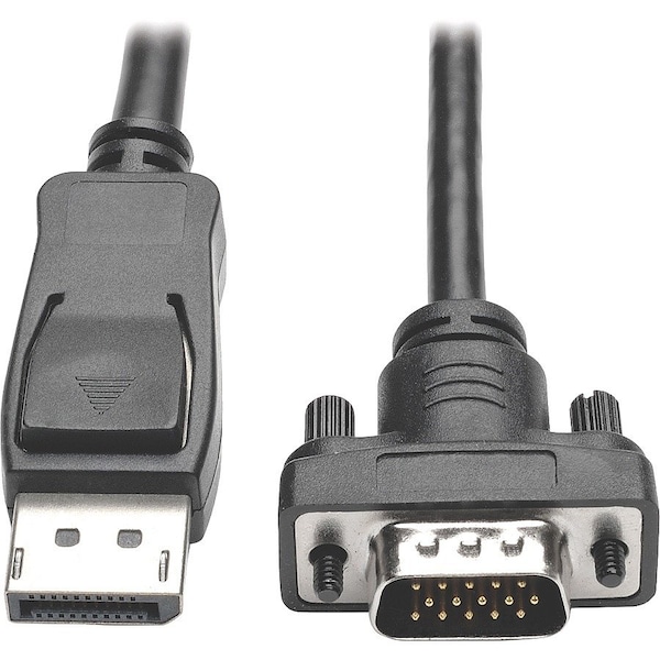 Tripp Lite 3FT DISPLAYPORT TO VGA ADAPTER ACTIVE CONVERTER CABLE LATCHES DP TO HD15 DPORT 1 P581-003-VGA-V2 - main