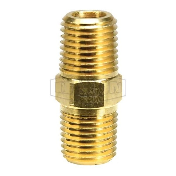 Dixon Hex Nipple, 3/8 in x 1.41 in L, Brass, MNPT 3700606CLF - main