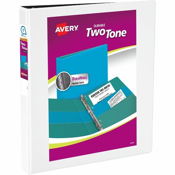 Avery Two-Tone Durable View Binder, Black/Whit 17286 - main