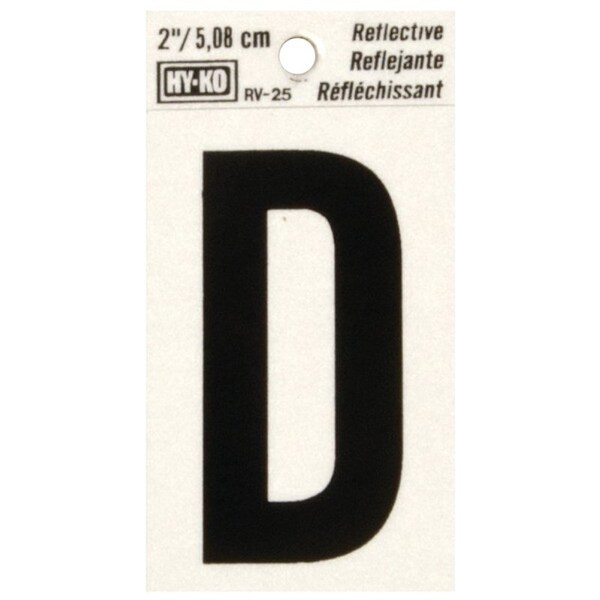 Hy-Ko Letter House D 2In Refl Blk RV-25/D - main