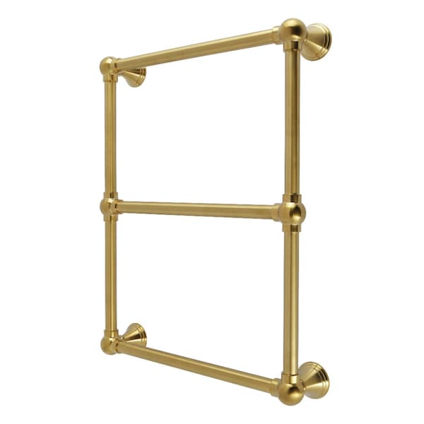 Kingston Brass 18" x 24" Brass Wall Mount 3-Tier Towel Rack, Brushed Brass DTC24183BB - main