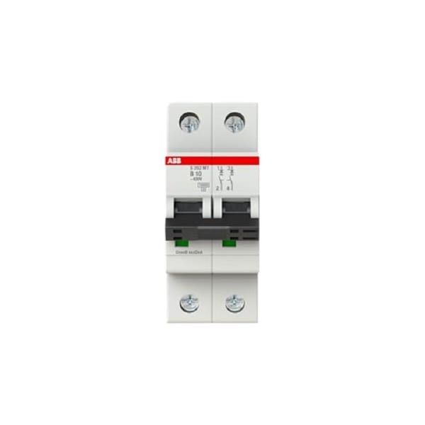 Abb Miniature Circuit Breaker - S200MT - 2P - 10 A - B - 10 kA S202MT-B10 - main