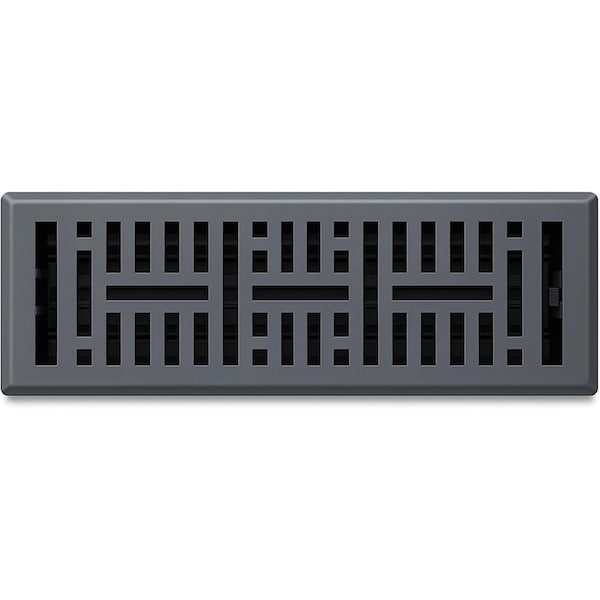 Sierra Grates 2 in. H X 12 in. W Powder Coat Steel, Granite Grey Floor Register MTR212-GRY - main