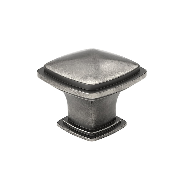 Richelieu Charlemagne Collection 1 7/32 in (31 mm) x 1 7/32 in (31 mm) Pewter Transitional Cabinet Knob BP81091142 - main