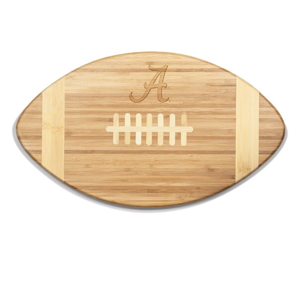 Picnic Time Family Of Brands NCAA Alabama Crimson Tide Touchdown! Football Cheese Board - Novelty Charcuterie Board 896-00-505-003-0 - main