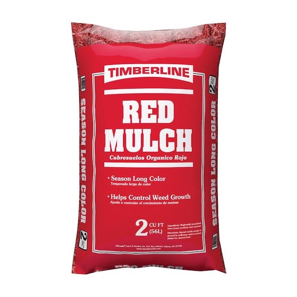 Timberline Red Shredded Mulch 2 cu ft 155000060 - main