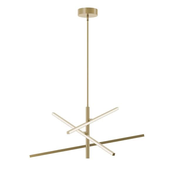 Afx Knoll - LED Pendant - 36in - Light Antique Brass KNOP36LAJUDLB - main