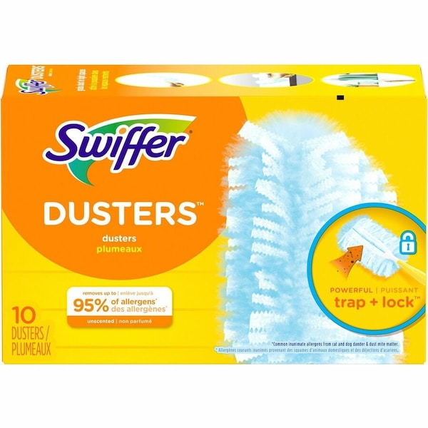 Swiffer Duster Refills, 7-1/2 in L, Light Blue, 10/Box, 4 Box/Carton 21459 - main