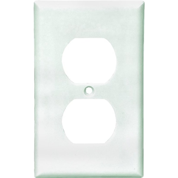 Eaton Wiring Devices 2132W Wallplate, 412 in L, 234 in W, 1 Gang, Thermoset, White, HighGloss 2132W-10-L - main