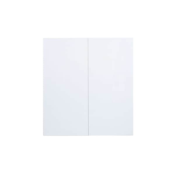 Cambridge Radiance 33 in. W x 12 in. D x 36 in. H Ready to Assemble Slab Wall Kitchen Cabinet in White Gloss SA-W3336-WG-KIT - main