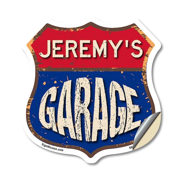 Signmission Jeremy's Garage, 12 Inch X 12 Inch, Vinyl Decal SHI-D-12-383-JEREMY - main