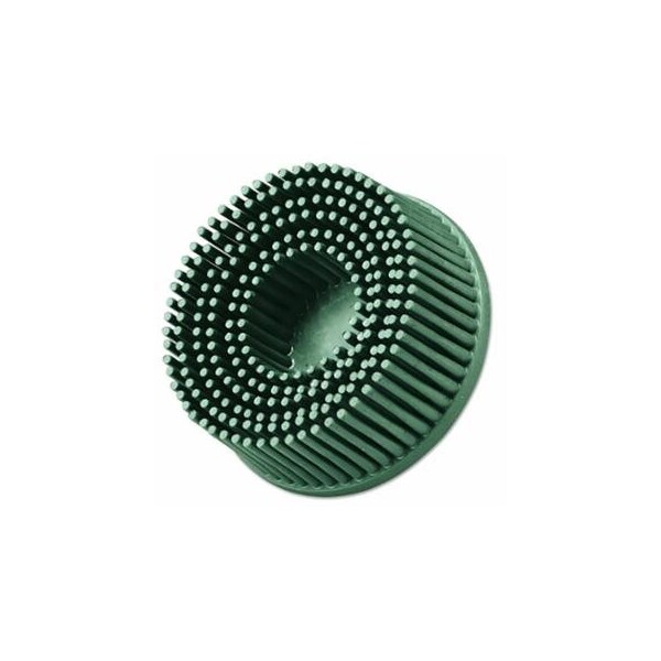 Scotch-Brite Roloc, Bristle Disc, 2 in x 5/8 in, TR, 50 Grit, Ceramic Abrasive Grain, 25000 rpm, Green 405-048011-18730 - main
