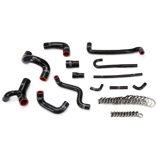 Hps Performance High Temp Reinforced Silicone Radiator, Heater and Water Hose Coolant Hose Kit, Black, 57-1209-BLK - main