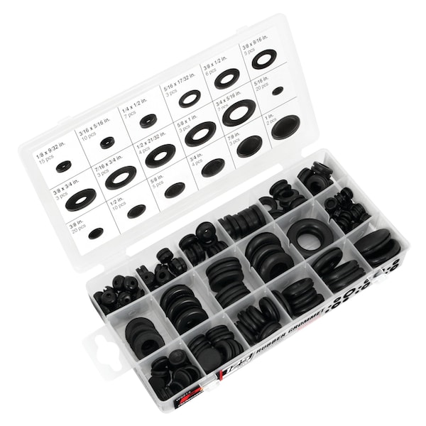 Performance Tool WILMAR WLMW5214 125 Pc Rubber Grommet Hardware Kit WLMW5214 - main