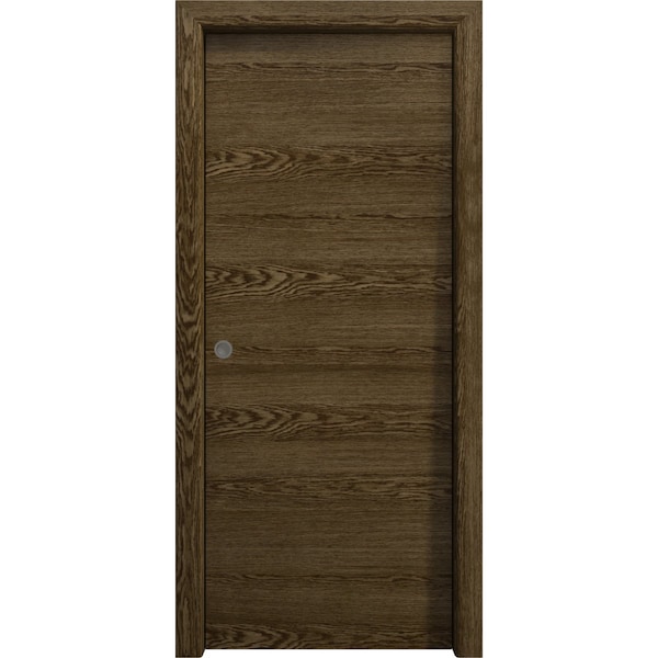 Sartodoors Sliding Pocket Door 18 x 84 inches, Ego 5000 Marble Oak, Kit Rail Hardware, Solid Wood Interior B EGO5000PD-DMR-18 - main
