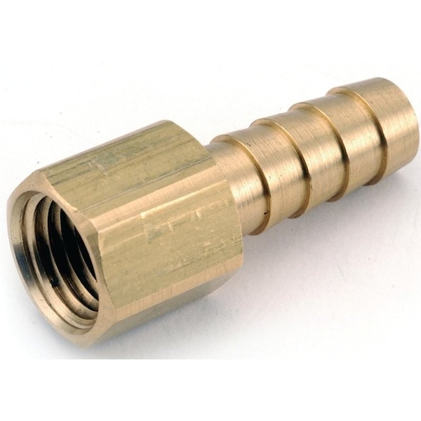 Anderson Metals 129F Series Hose Adapter, 1/2 in, Barb, 3/8 in, FPT, Brass 757002-0806 - main